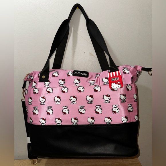 Sanrio Hello Kitty Pink Duffel Bag Carry On Overnight Travel Pink Tote - Picture 3 of 16